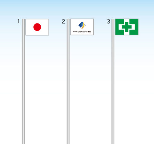 国旗・社旗・安全衛生旗 掲揚2